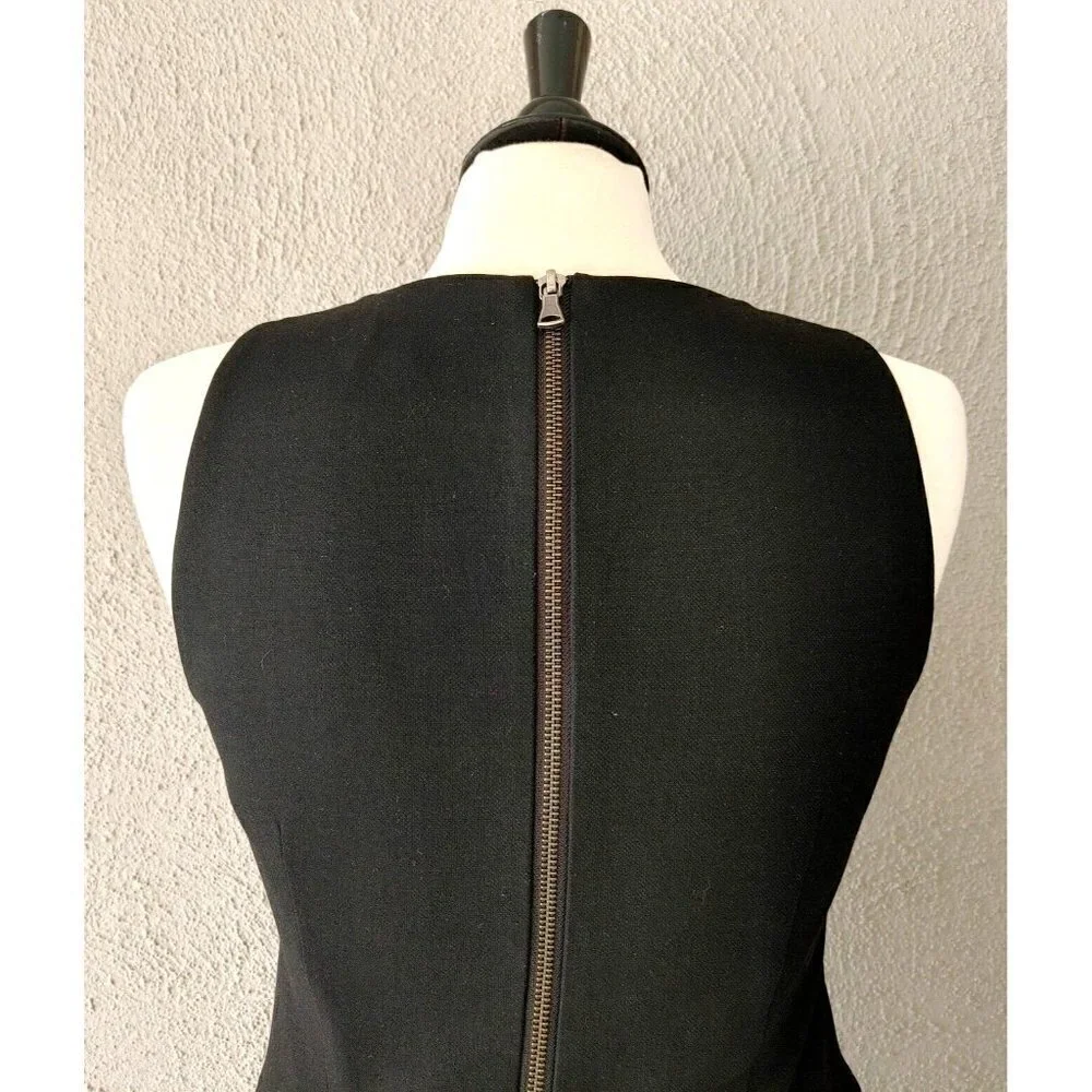 Milly A-Line Peekaboo Mini Sheath Dress in Black Size 4 - Picture 7 of 7